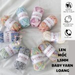 Len Móc 1,5mm Baby Yarn Loang (có thể đan và móc)