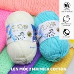 Len Móc 2mm Milk Cotton (có thể đan và móc)