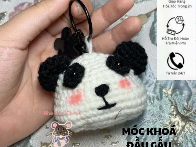 Móc Khoá Đầu Gấu Trúc 