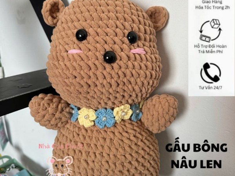 Gấu Bông Nâu Len To