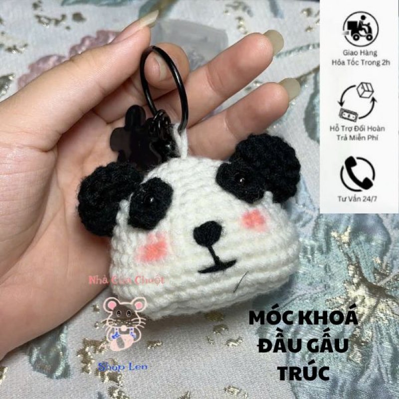 Móc Khoá Đầu Gấu Trúc 