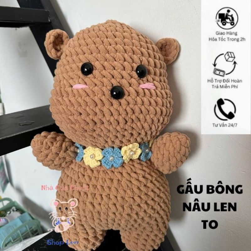 Gấu Bông Nâu Len To