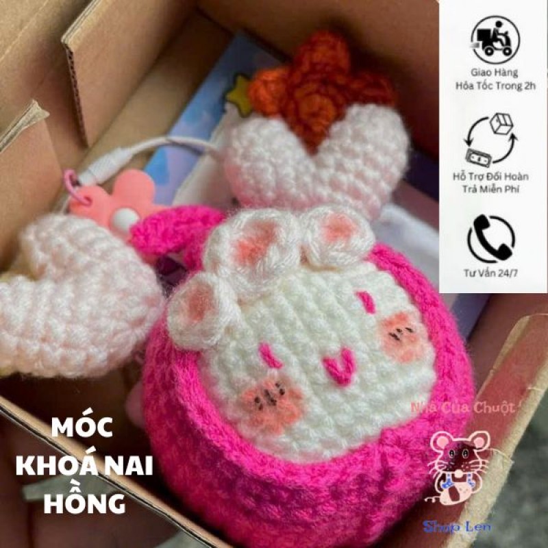 Móc Khoá Nai Hồng