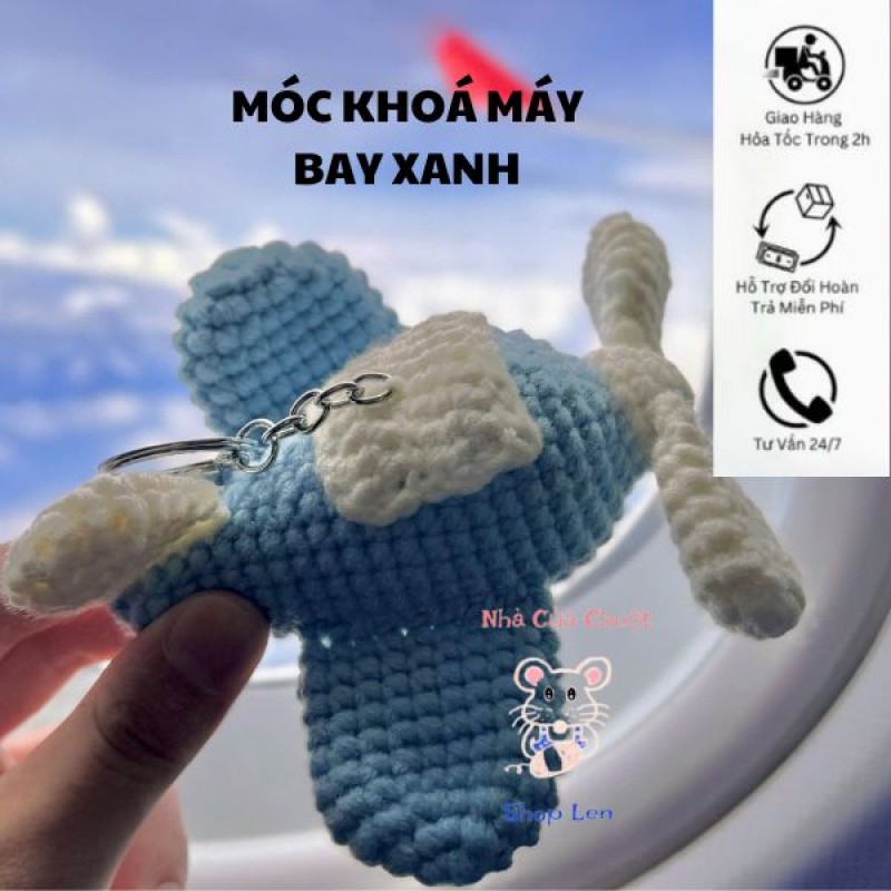 Móc Khoá Máy Bay Xanh