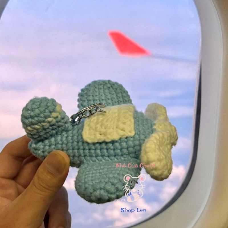 Móc Khoá Máy Bay Xanh